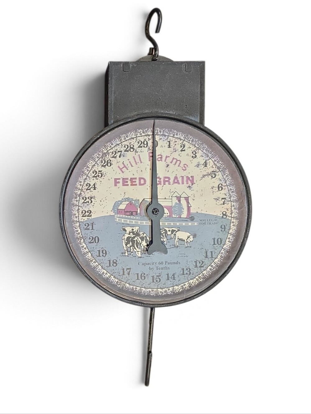 Hill Farm Feed Grain Hanging Dial Scale, 8 x 15 inches